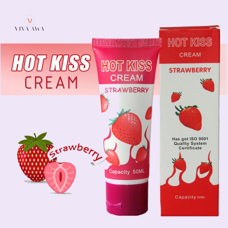Lubricant Strawberry Cream Sex Lube Body Massage Oil Lubricant for Anal Sex Grease Oral Vaginal Love Gel 50ml